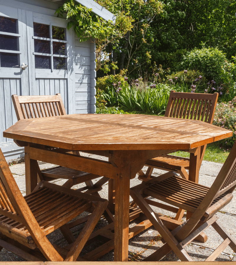 outdoor furniture made with a CNC machine